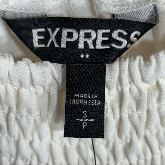 New With Tag Express Off White Long Sleeve Blouse Size S - Picture 8 of 9